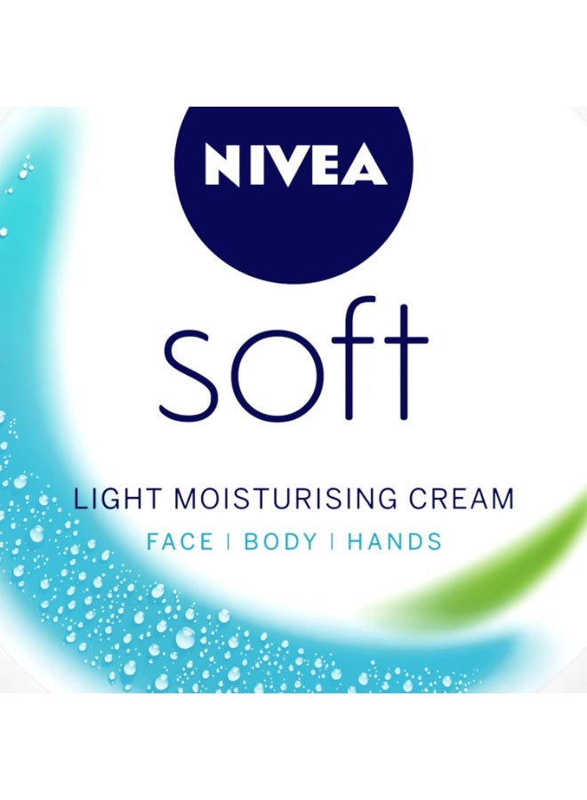 Nivea Body lotion, Nourishing Body Milk with 2x Almond Oil, 400 ml and Nivea Soft Light Moisturizer, Non Sticky Cream, 100 ml - Image 2